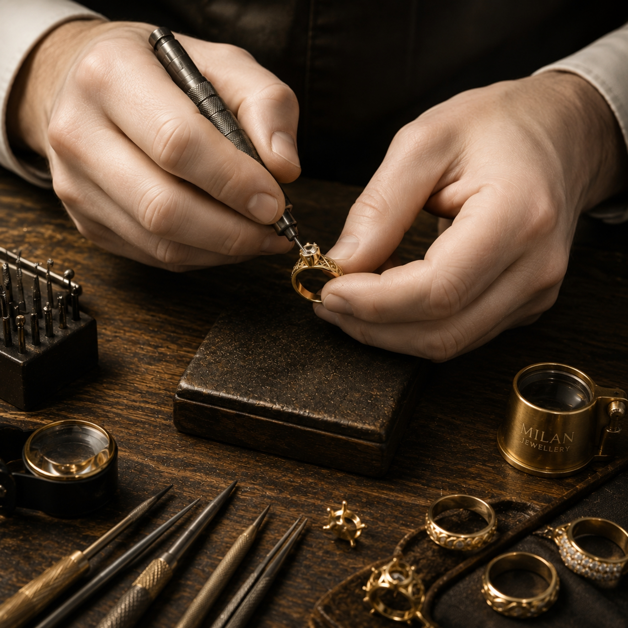Milan Jewellery üretim merkezinde kuyumculuk işçiliği