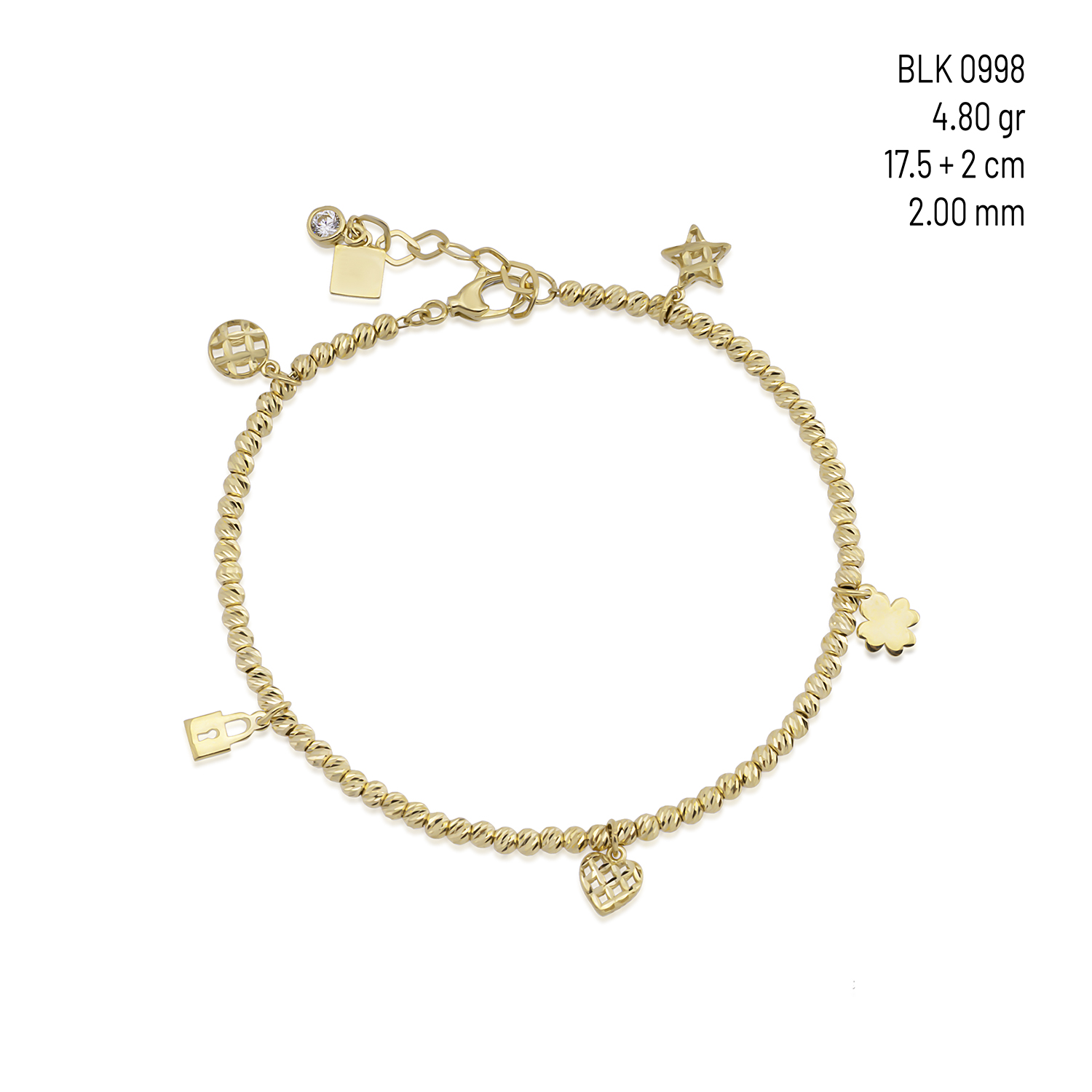 BLK0998 altın Kelepçe
